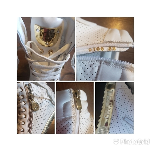 Rouge À Lèvre Trend Leather Wedge Bootie - Picture 13 of 14